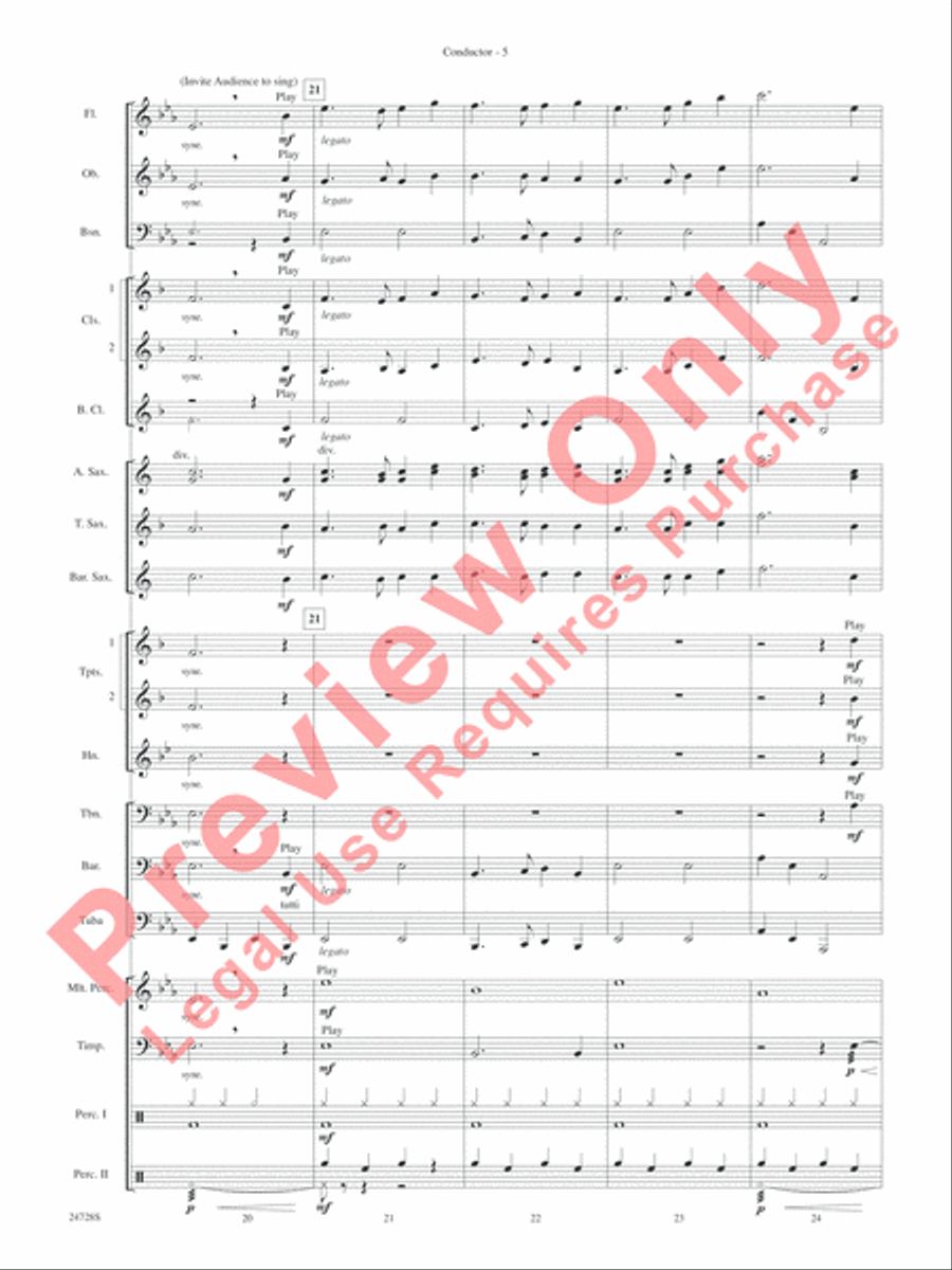 Auld Lang Syne (A Holiday Farewell for Band) Concert Band Methods scores gallery preview page 8