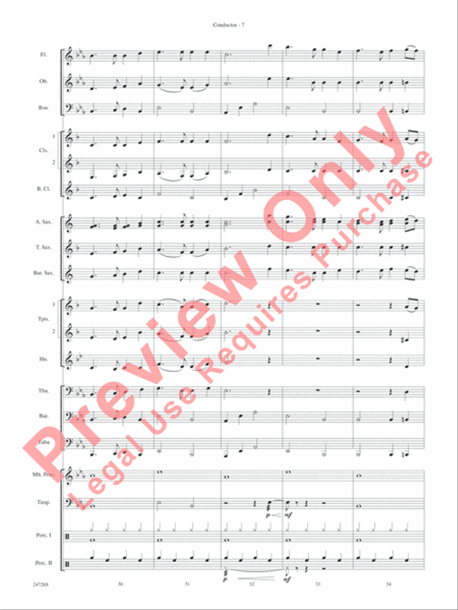 Auld Lang Syne (A Holiday Farewell for Band) Concert Band Methods scores gallery preview page 10