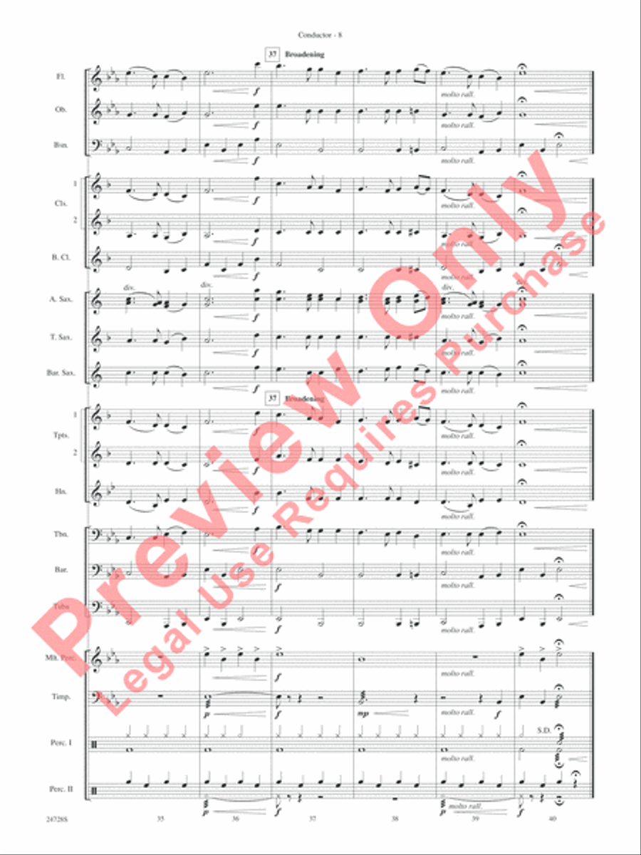Auld Lang Syne (A Holiday Farewell for Band) Concert Band Methods scores gallery preview page 11