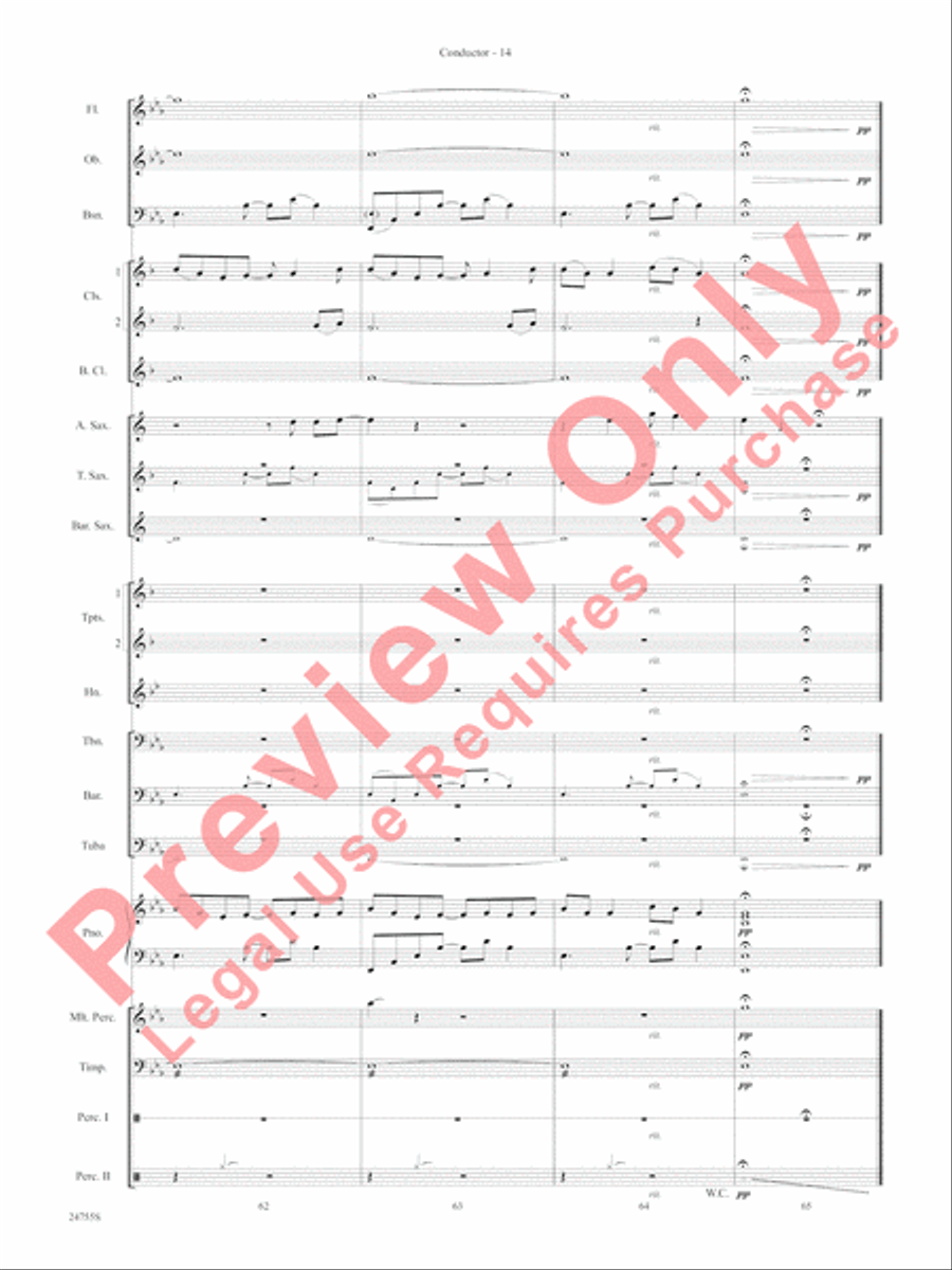 Magic Works (from Harry Potter and the Goblet of Fire) Concert Band scores gallery preview page 17