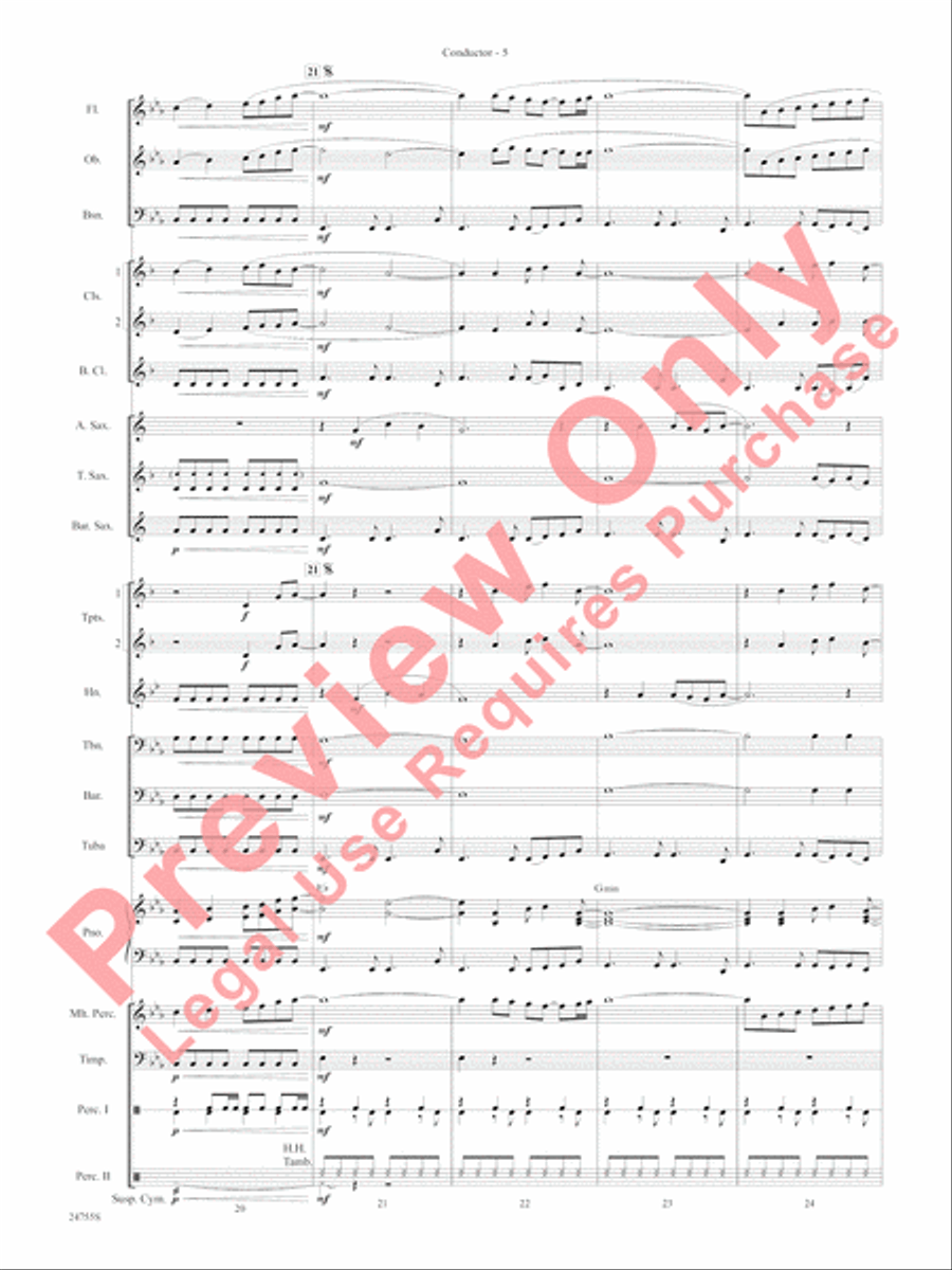 Magic Works (from Harry Potter and the Goblet of Fire) Concert Band scores gallery preview page 8