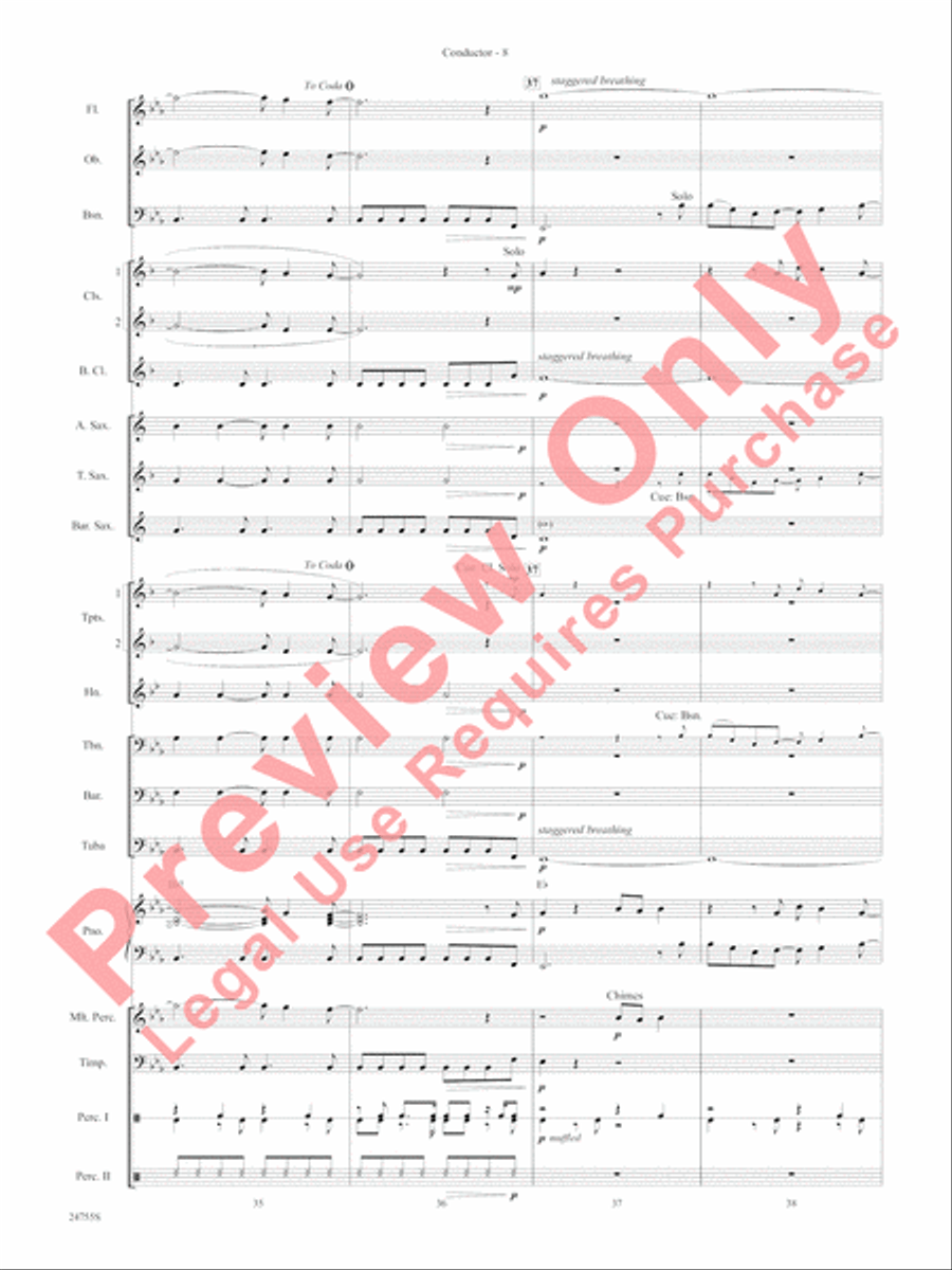 Magic Works (from Harry Potter and the Goblet of Fire) Concert Band scores gallery preview page 11