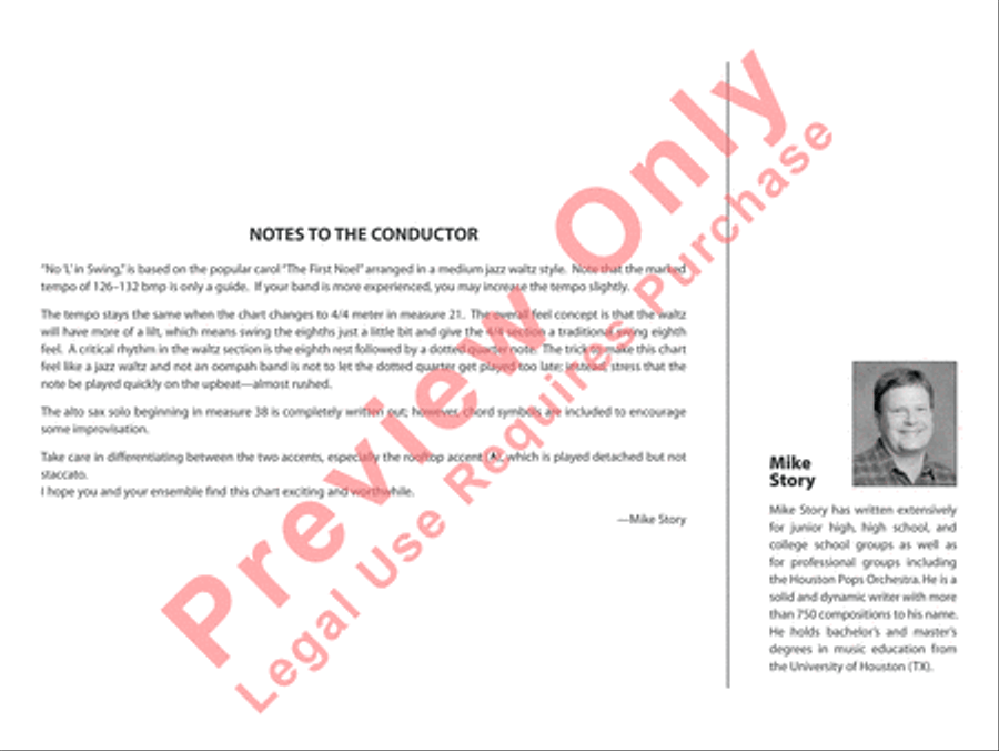 No L in Swing No L in Swing Jazz Ensemble scores gallery preview page 3