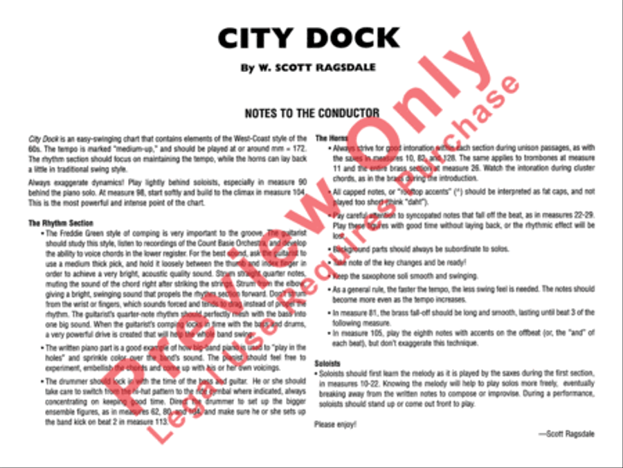 City Dock City Dock Jazz Ensemble scores gallery preview page 3