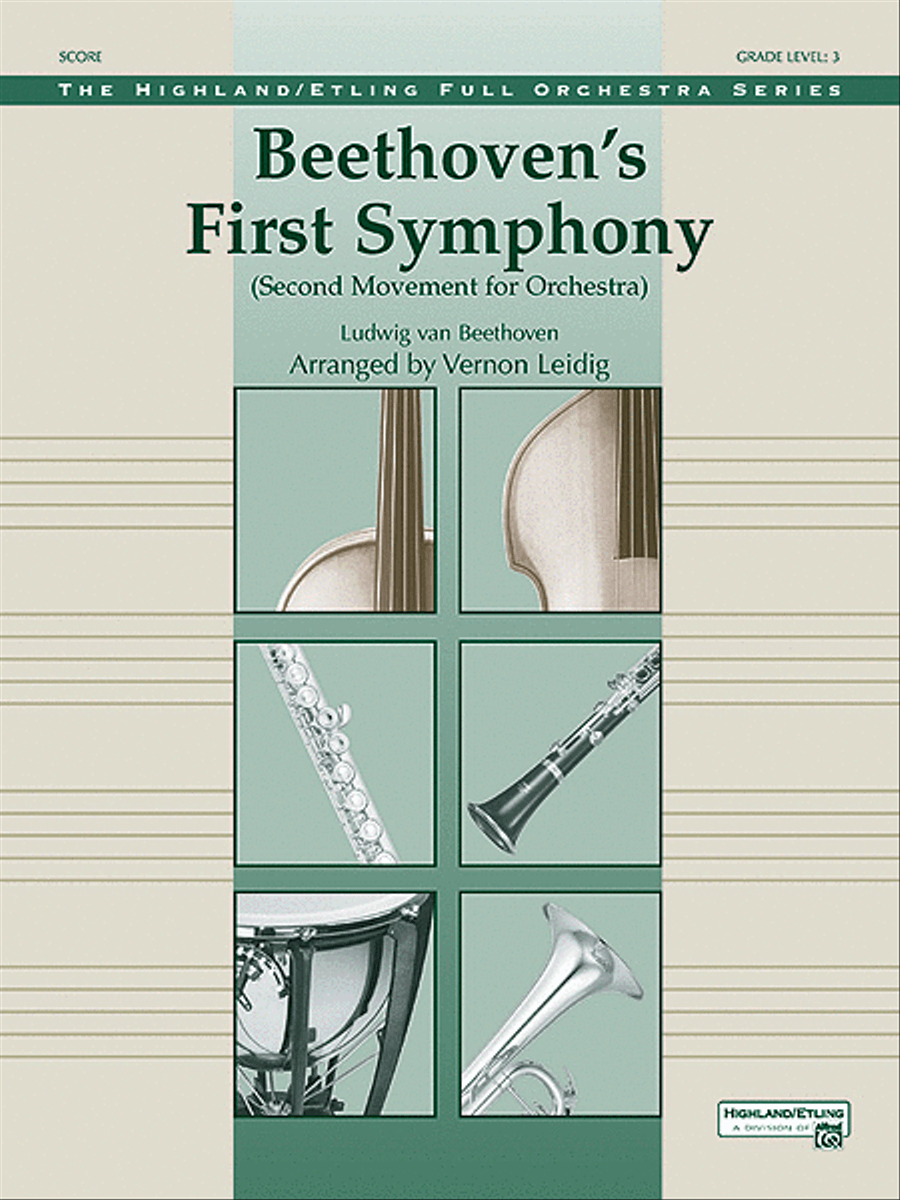 Beethoven's First Symphony Full Orchestra scores gallery preview page 1