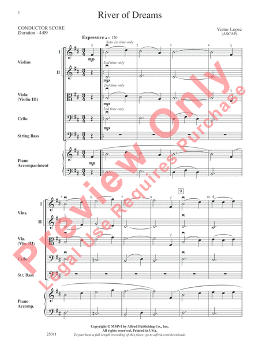 River of Dreams River of Dreams String Orchestra scores gallery preview page 3
