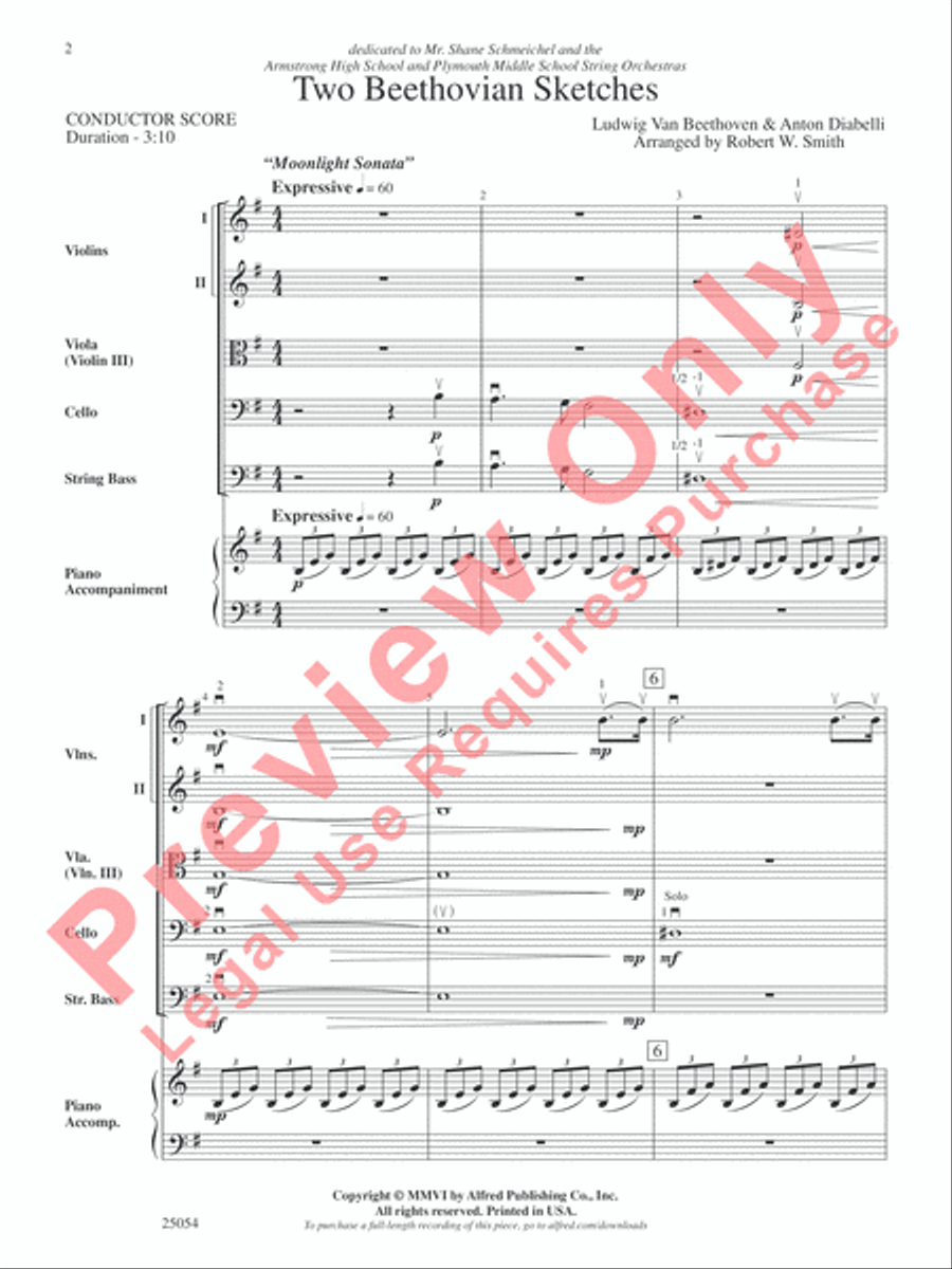 Two Beethovian Sketches Two Beethovian Sketches String Orchestra scores gallery preview page 4