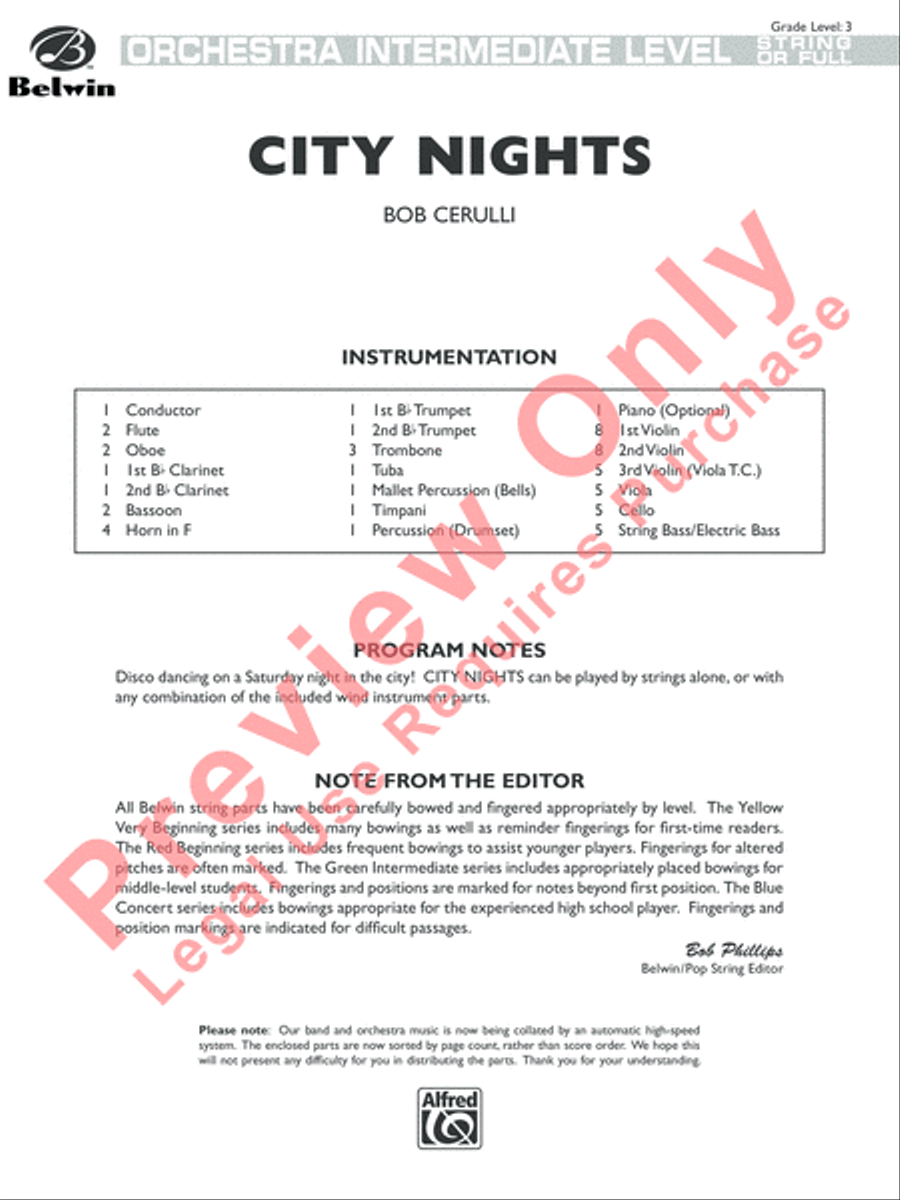 City Nights City Nights Full Orchestra scores gallery preview page 2