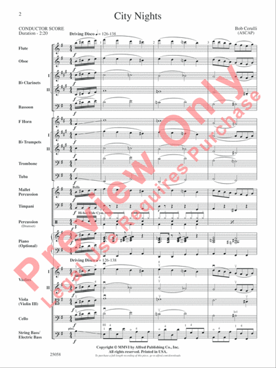 City Nights City Nights Full Orchestra scores gallery preview page 3