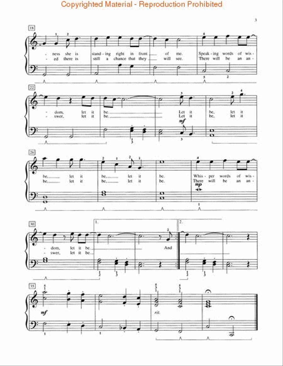 Let It Be Piano Method scores gallery preview page 3