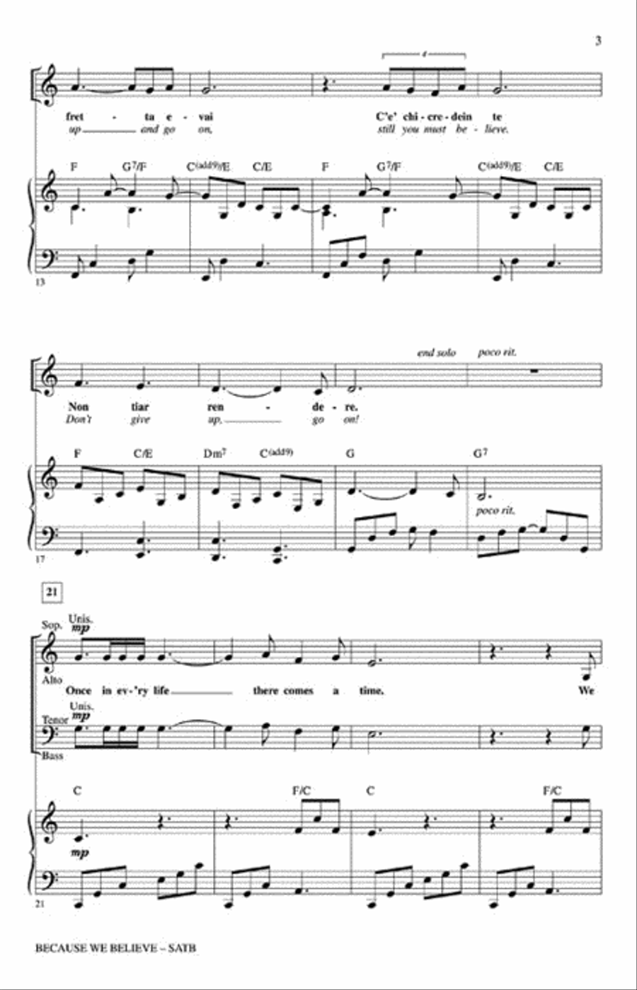 Because We Believe Because We Believe 4-Part scores gallery preview page 3