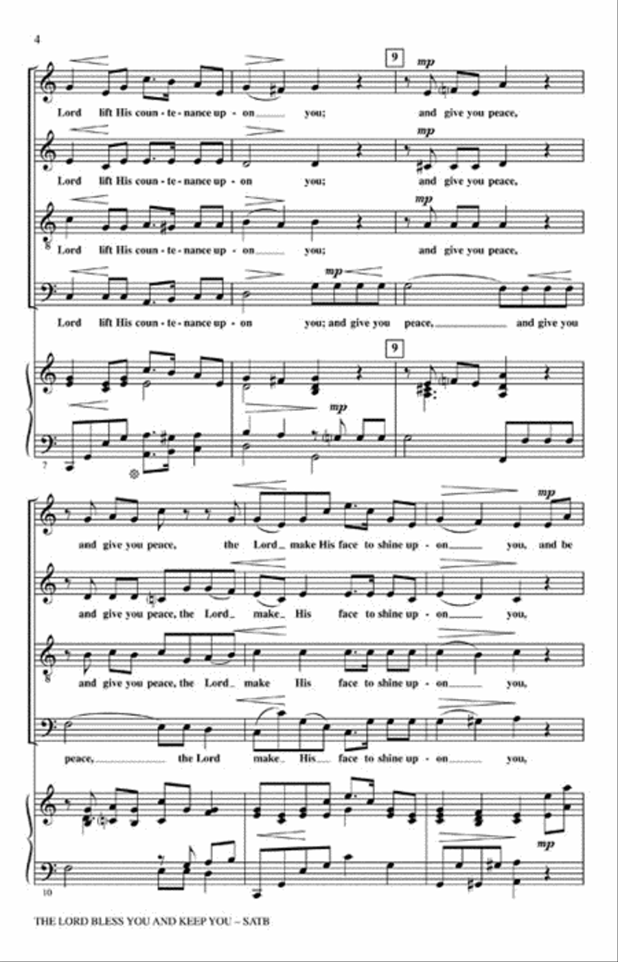 The Lord Bless You and Keep You 4-Part scores gallery preview page 3