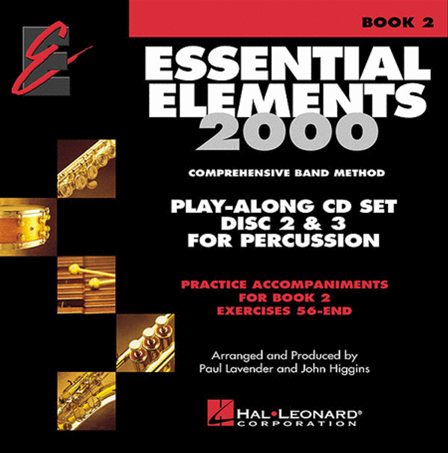 Essential Elements 2000, Book 2 (Percussion) - Play-Along Trax - Discs 2 & 3 Concert Band Methods scores gallery preview page 1
