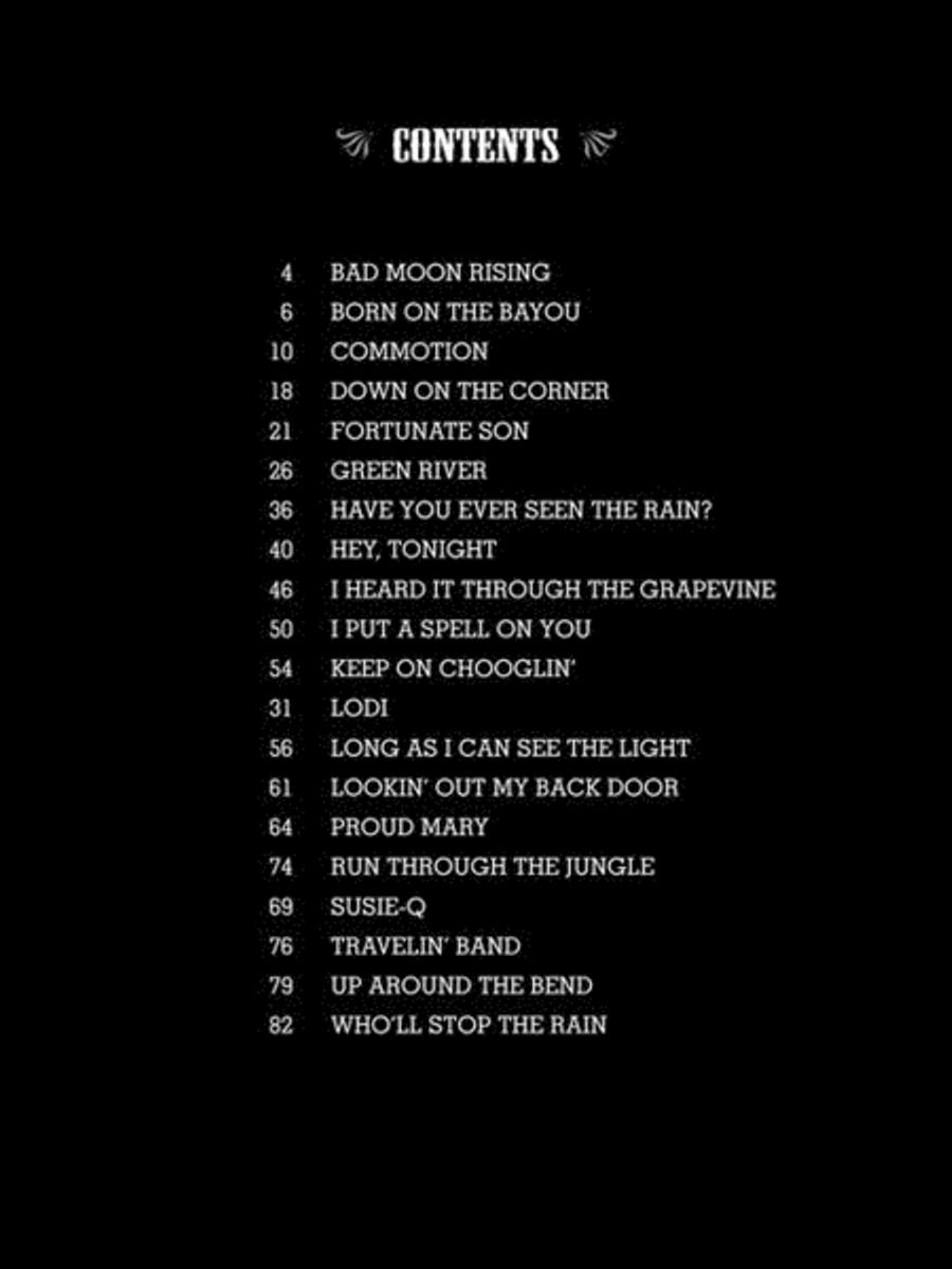 Creedence Clearwater Revival – Greatest Hits Piano, Vocal, Guitar scores gallery preview page 4