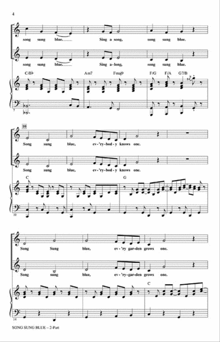 Song Sung Blue Song Sung Blue 2-Part scores gallery preview page 3