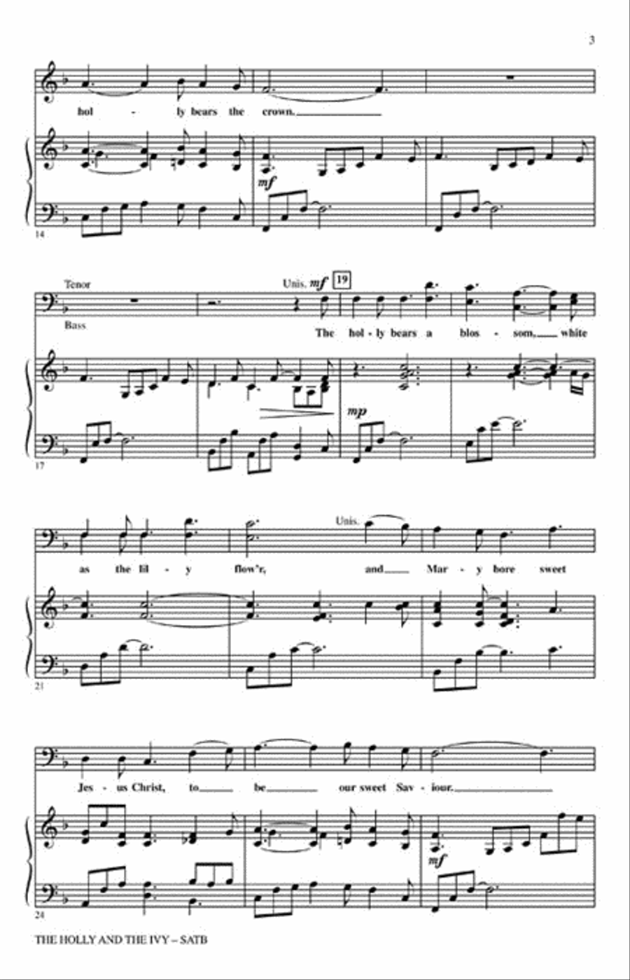 The Holly and the Ivy 4-Part scores gallery preview page 3