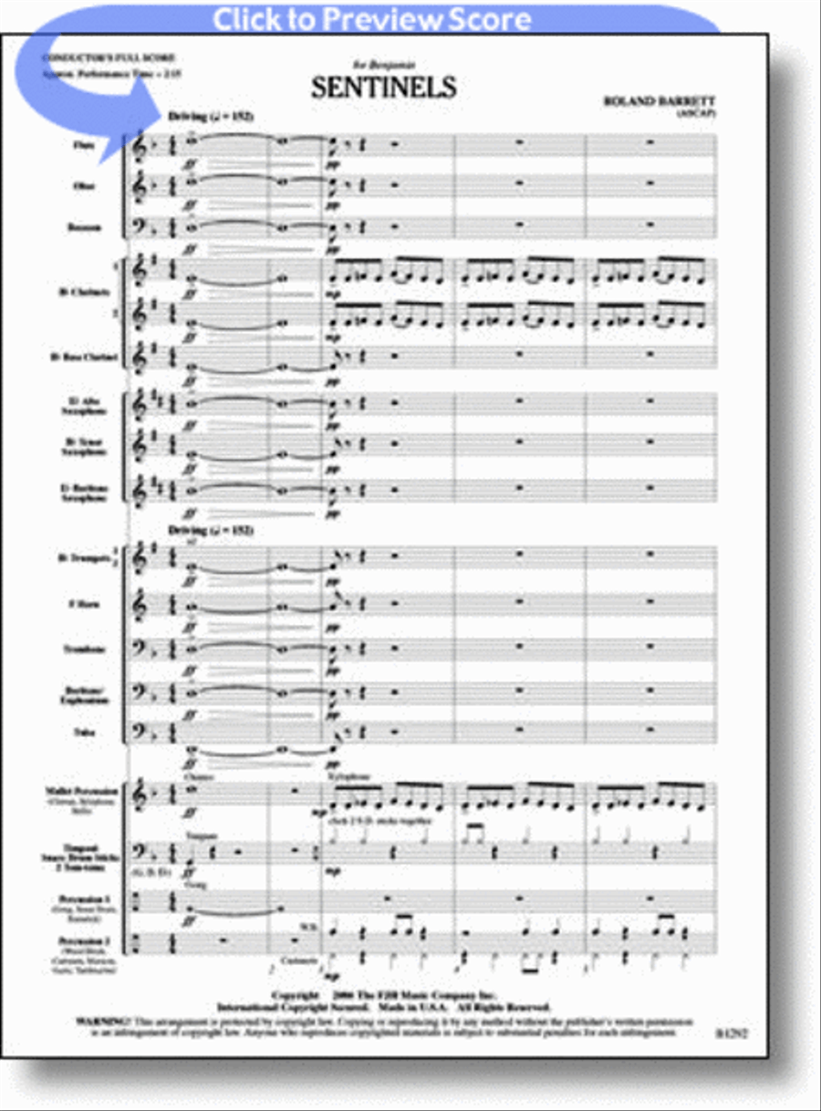Sentinels Sentinels Concert Band scores gallery preview page 1