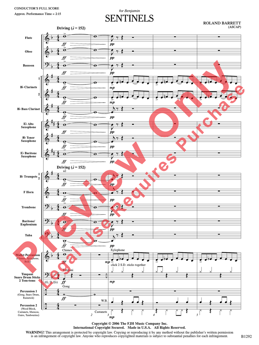 Sentinels Sentinels Concert Band scores gallery preview page 4