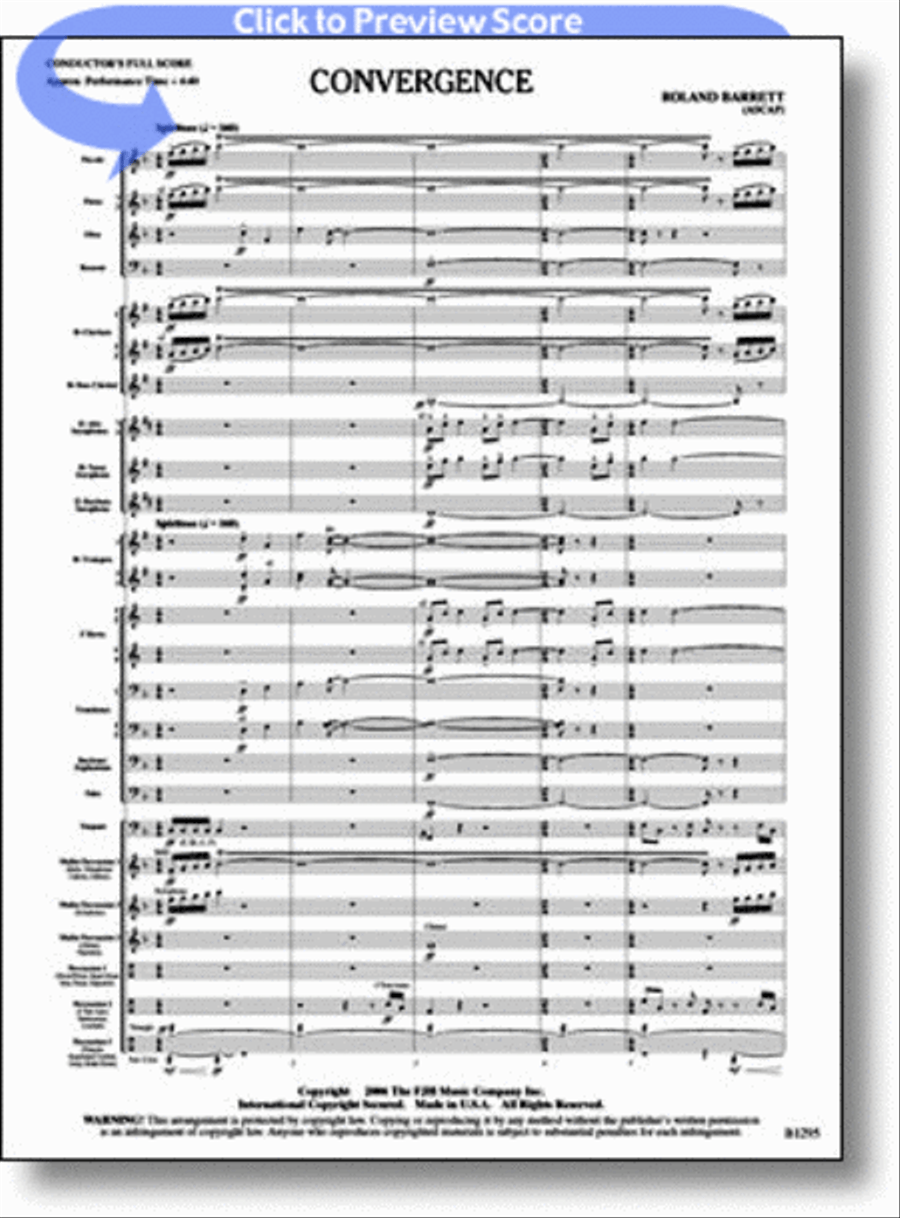 Convergence Concert Band scores gallery preview page 1