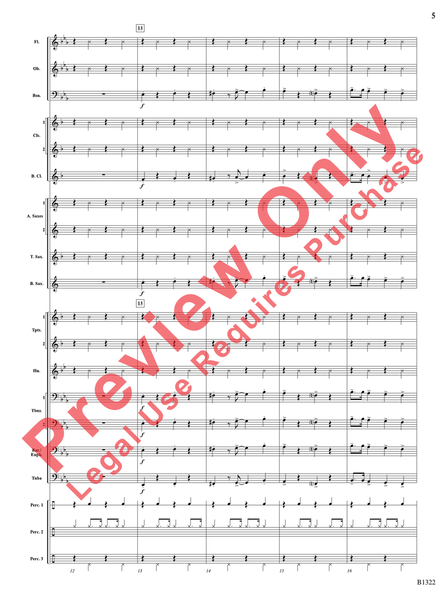 Go Tell It on the Mountain Concert Band scores gallery preview page 6
