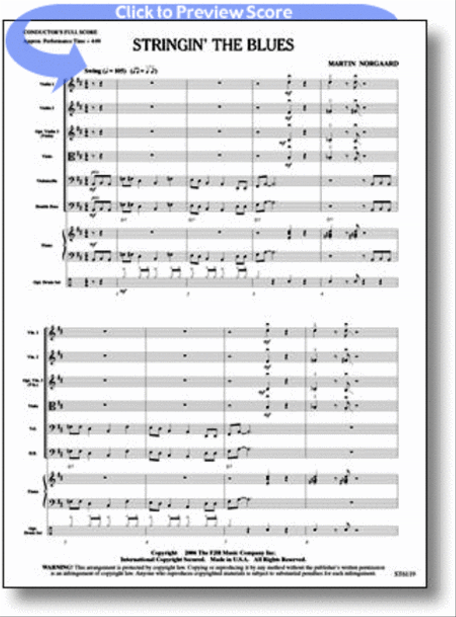 Stringin' the Blues Stringin' the Blues String Orchestra scores gallery preview page 1
