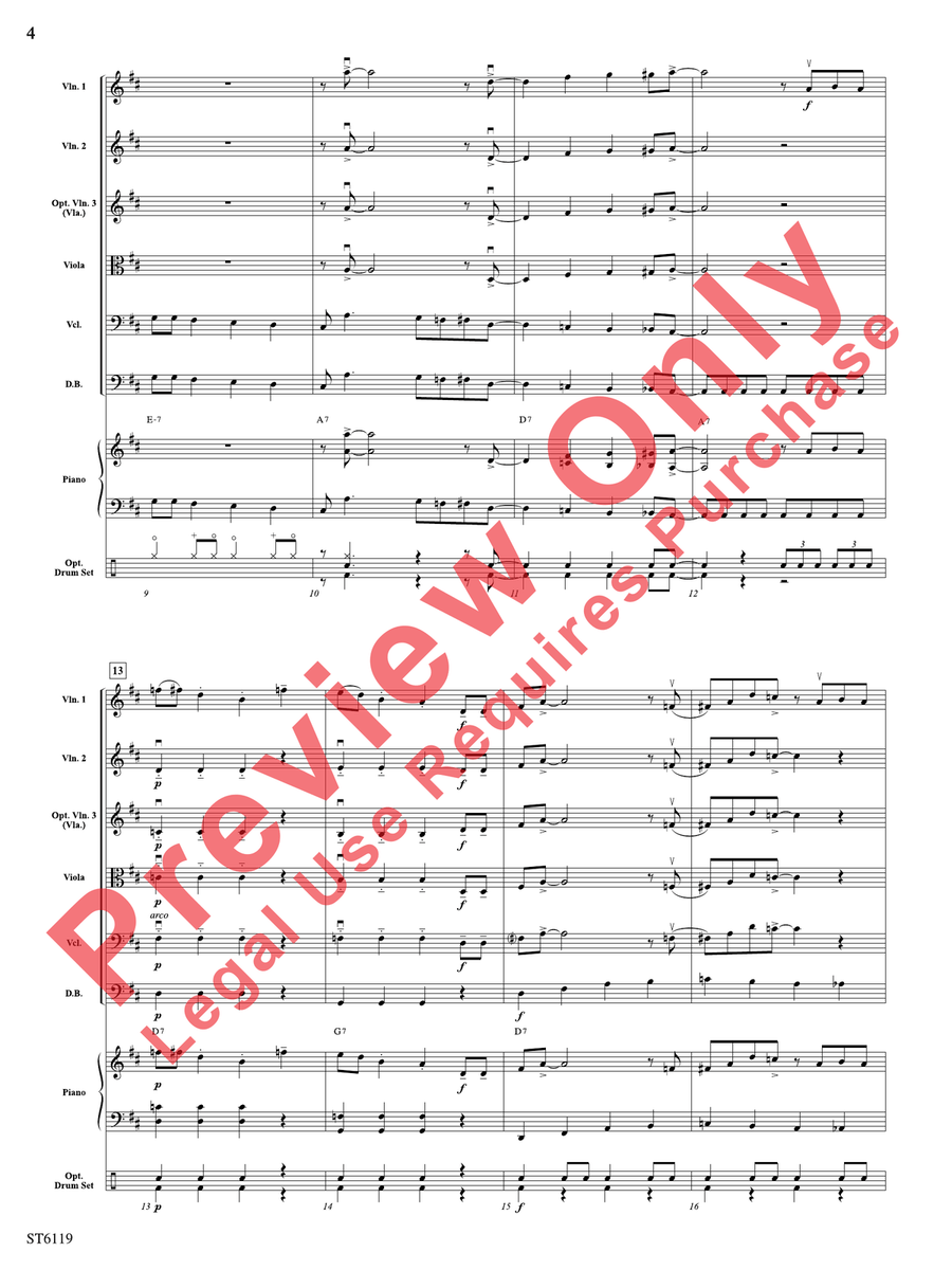 Stringin' the Blues Stringin' the Blues String Orchestra scores gallery preview page 5
