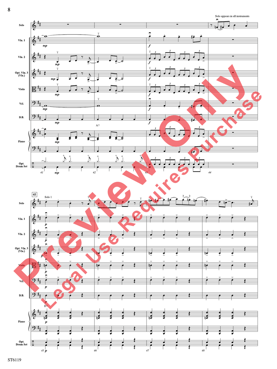 Stringin' the Blues Stringin' the Blues String Orchestra scores gallery preview page 9