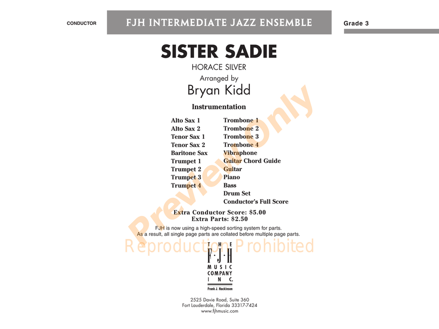 Sister Sadie Sister Sadie Jazz Ensemble scores gallery preview page 2