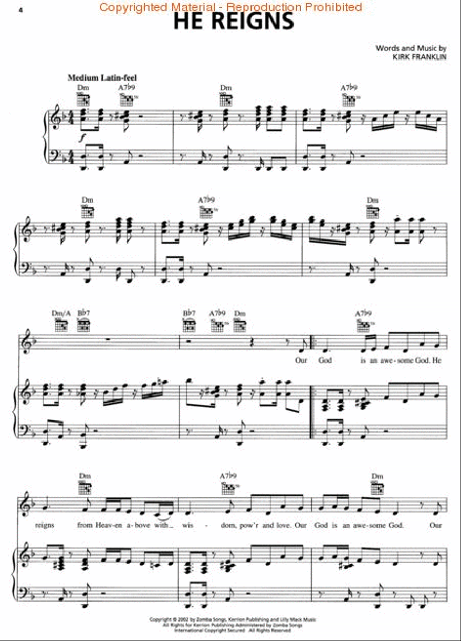The Gospel Piano, Vocal, Guitar scores gallery preview page 2