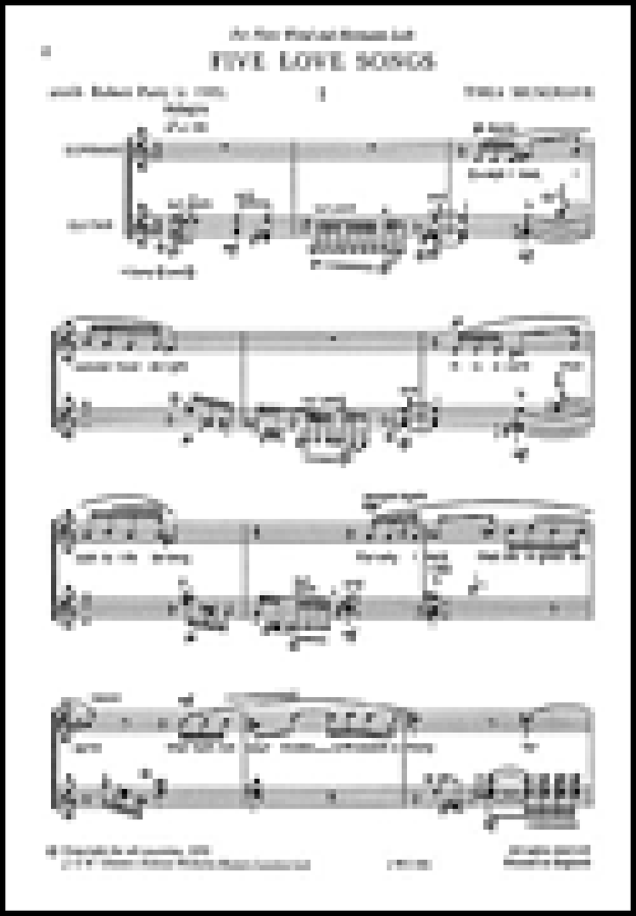 Musgrave: Five Love Songs School and Community scores gallery preview page 1