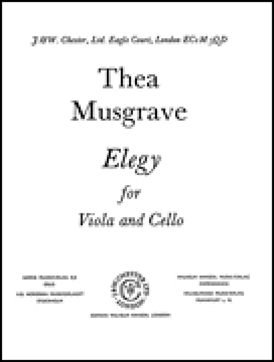 Thea Musgrave: Elegy For Viola And Cello Chamber Orchestra scores gallery preview page 1