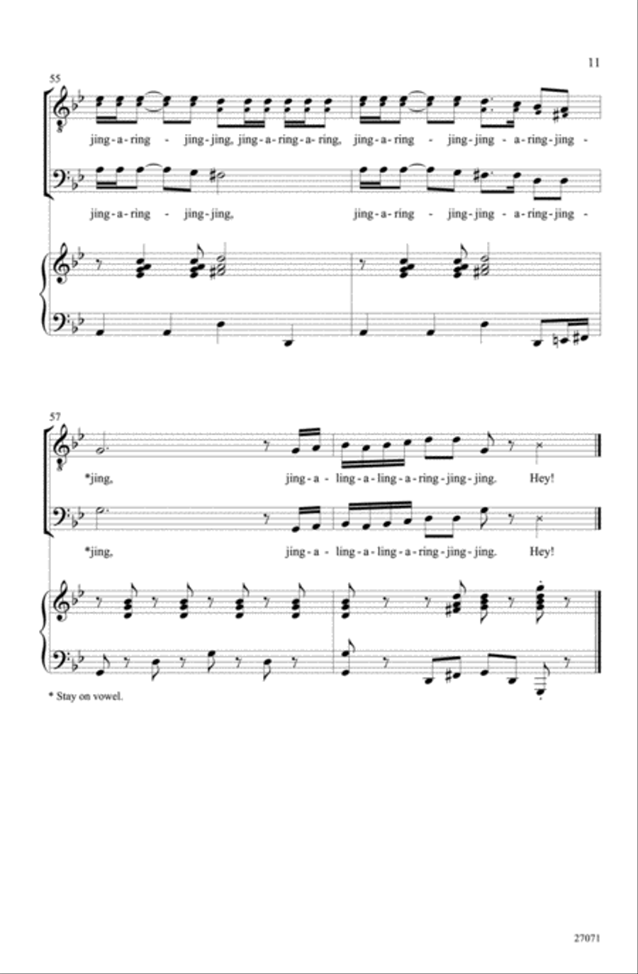 Sleigh Bells Sleigh Bells Men's Choir scores gallery preview page 12