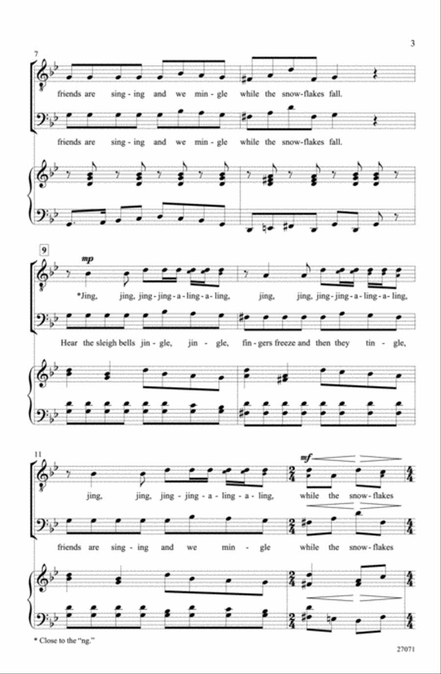 Sleigh Bells Sleigh Bells Men's Choir scores gallery preview page 4