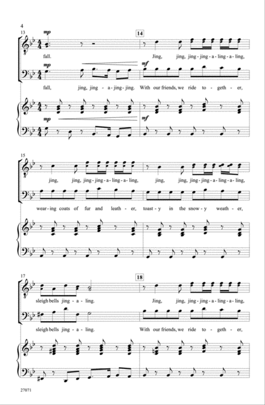 Sleigh Bells Sleigh Bells Men's Choir scores gallery preview page 5