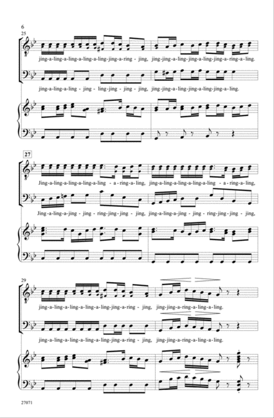 Sleigh Bells Sleigh Bells Men's Choir scores gallery preview page 7