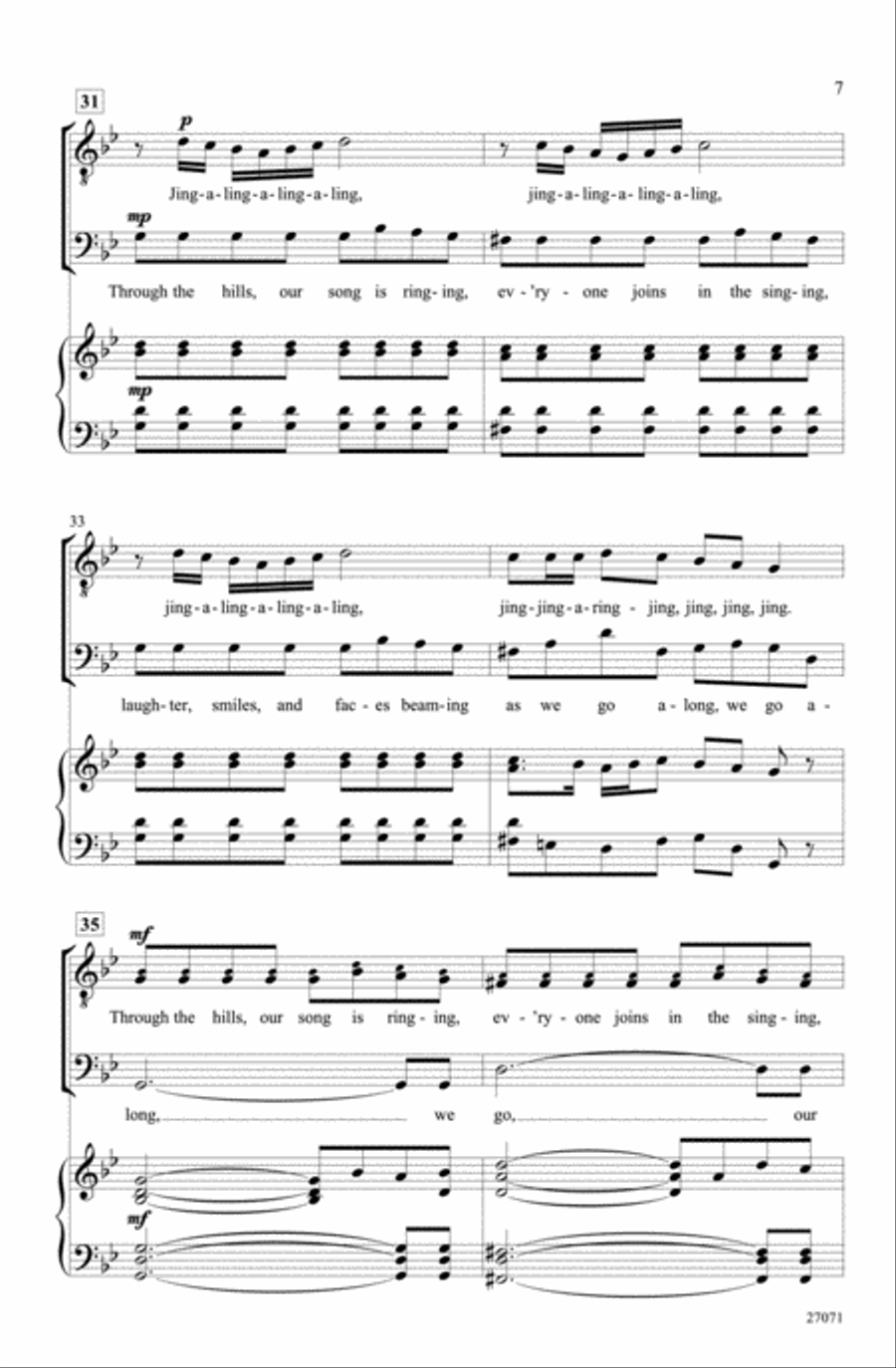 Sleigh Bells Sleigh Bells Men's Choir scores gallery preview page 8