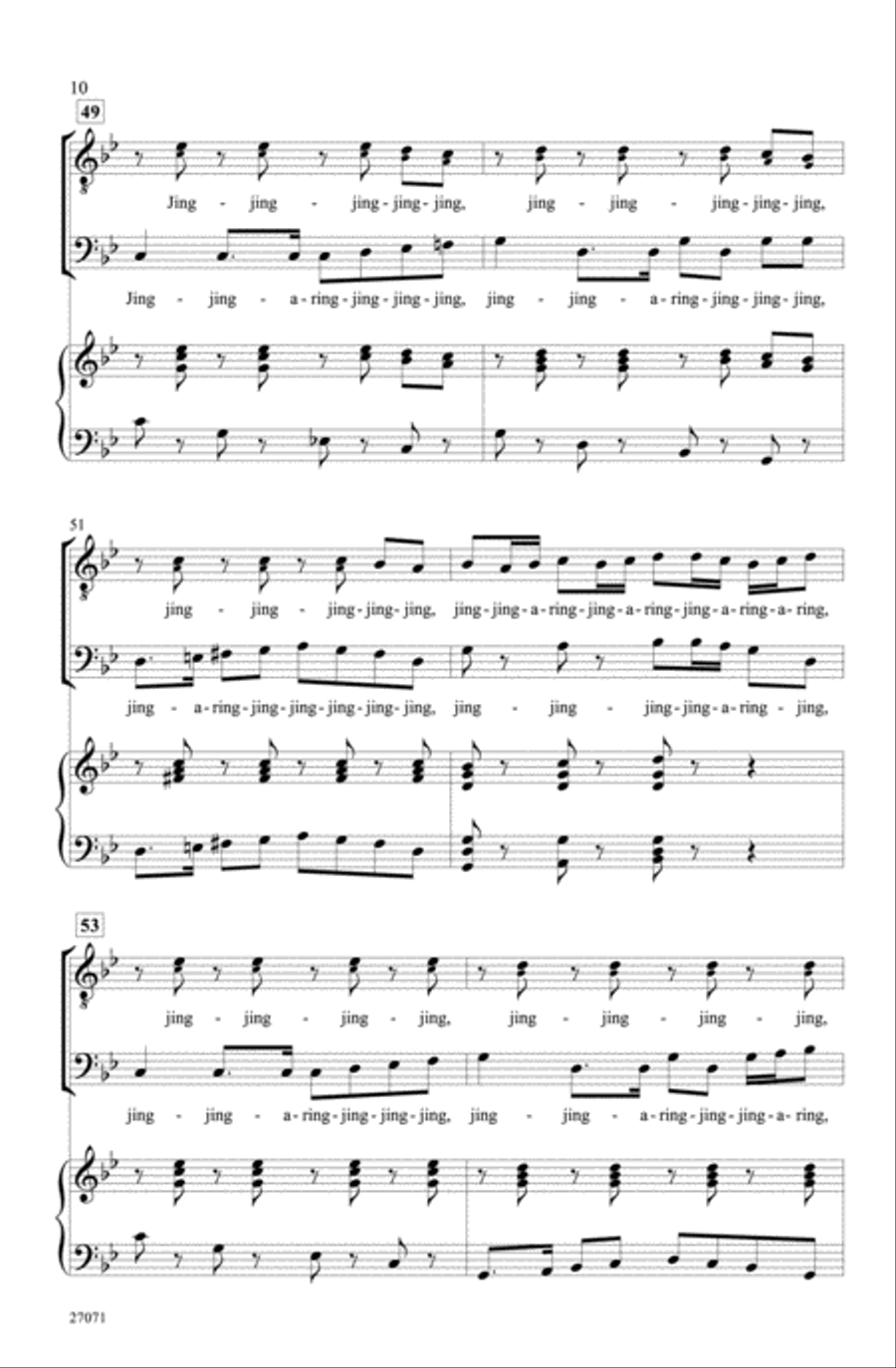 Sleigh Bells Sleigh Bells Men's Choir scores gallery preview page 11