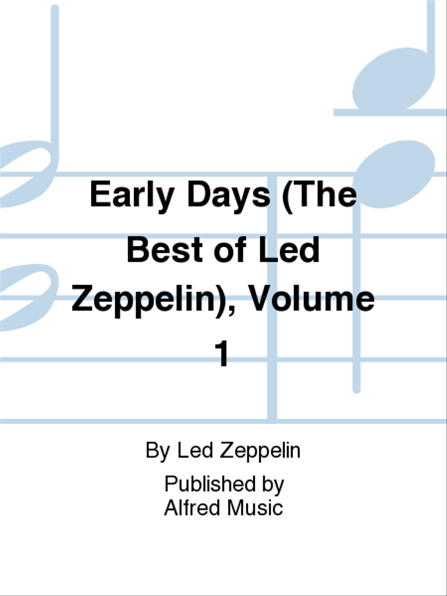Early Days (The Best of Led Zeppelin), Volume 1 Guitar Tablature scores gallery preview page 1