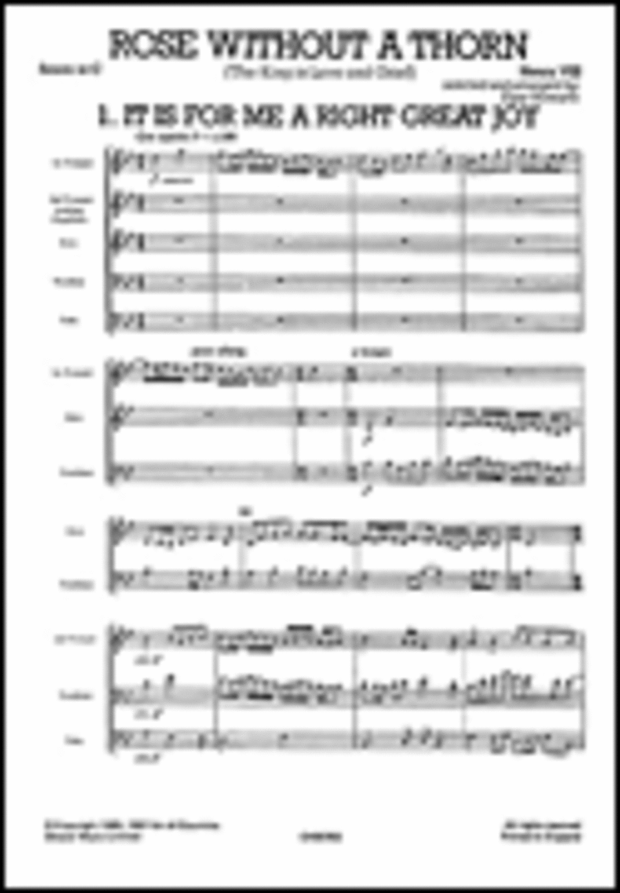 Henry VIII: Rose Without A Thorn - Brass Quintet (Just Brass No.51) Brass Quintet scores gallery preview page 1
