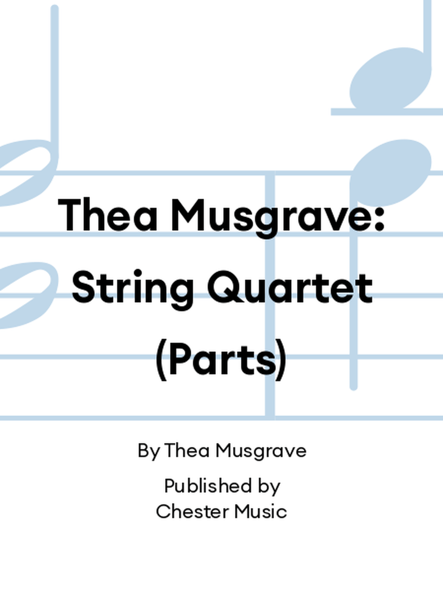 Thea Musgrave: String Quartet (Parts) String Quartet scores gallery preview page 1