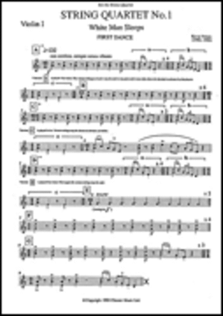 Kevin Volans: String Quartet No. 1 White Man Sleeps (Parts) String Quartet scores gallery preview page 1