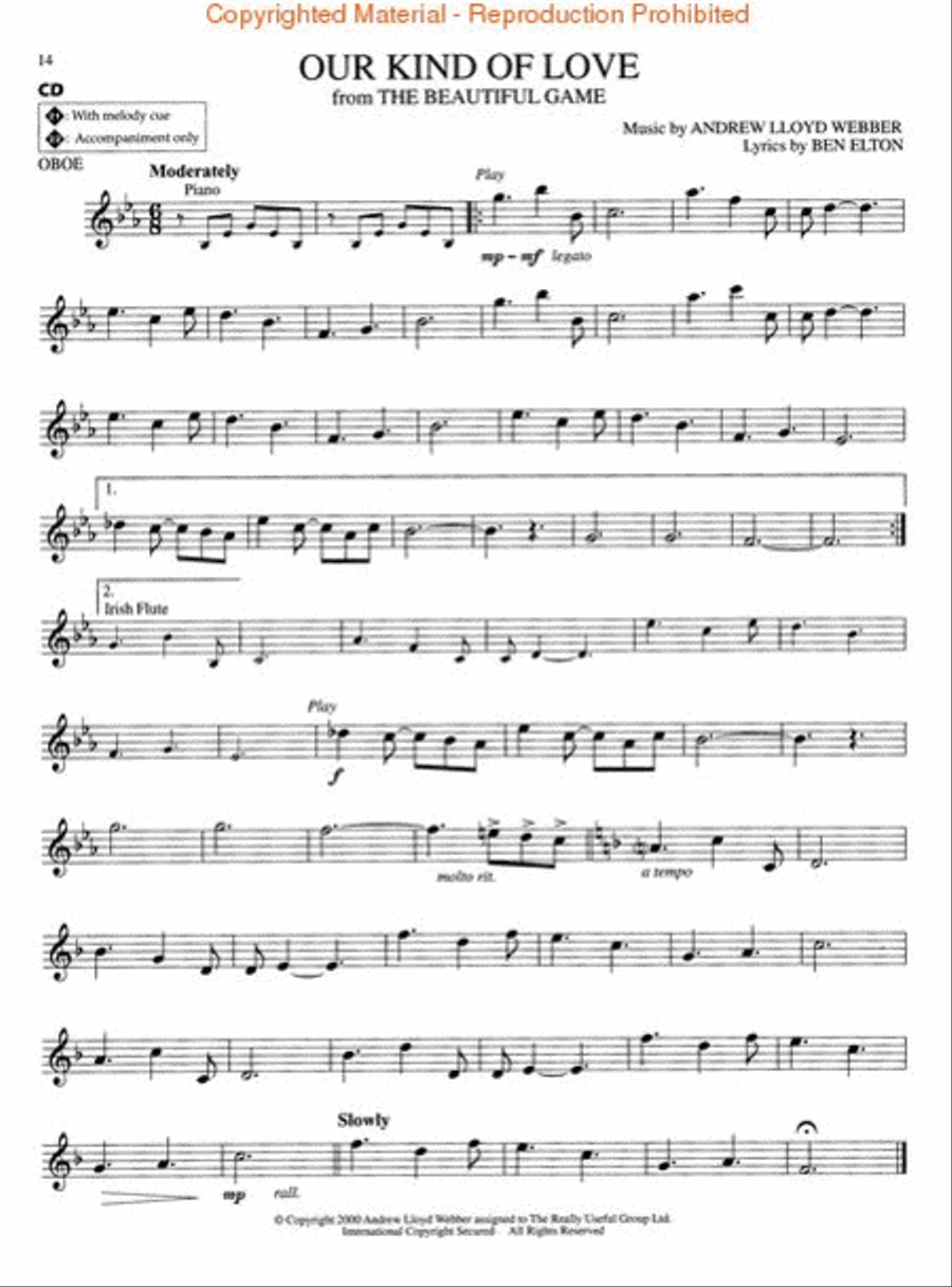 Andrew Lloyd Webber Classics - Oboe Oboe Solo scores gallery preview page 4