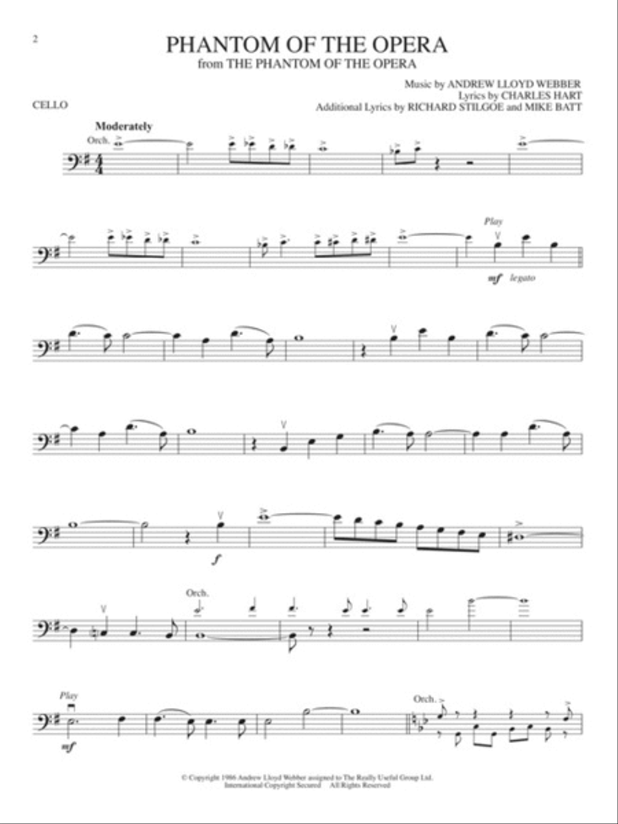 Andrew Lloyd Webber Classics Cello scores gallery preview page 3