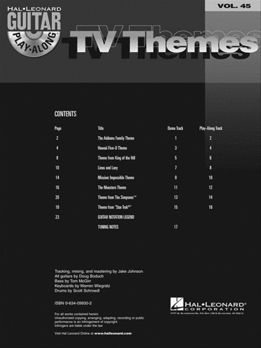 TV Themes Guitar scores gallery preview page 3
