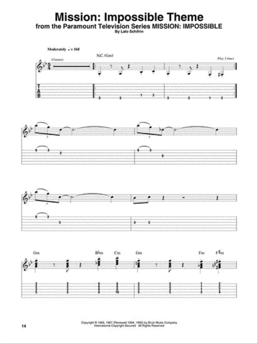 TV Themes Guitar scores gallery preview page 5