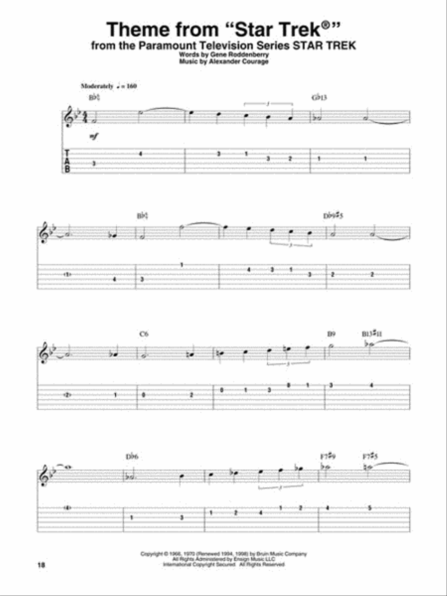 TV Themes Guitar scores gallery preview page 6