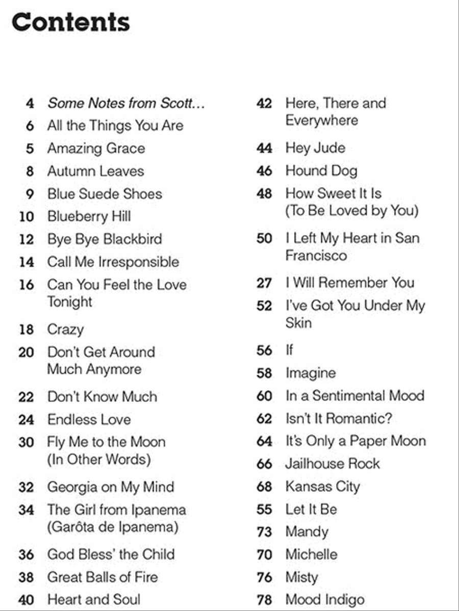 Scott The Piano Guy's Favorite Piano Fake Book Piano scores gallery preview page 2