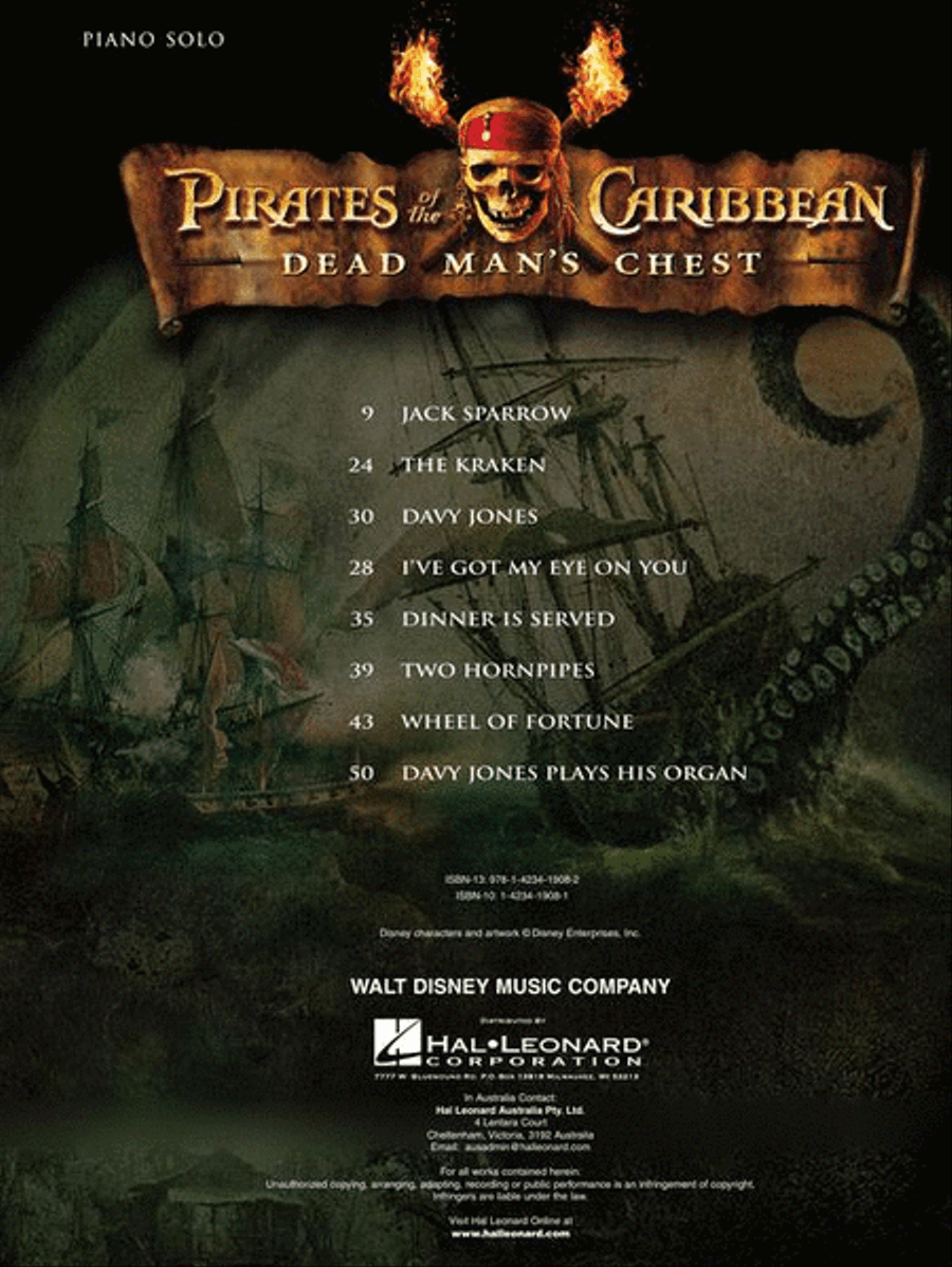 Pirates of the Caribbean – Dead Man's Chest Piano Solo scores gallery preview page 4