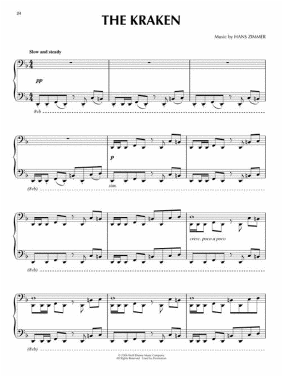 Pirates of the Caribbean – Dead Man's Chest Piano Solo scores gallery preview page 8