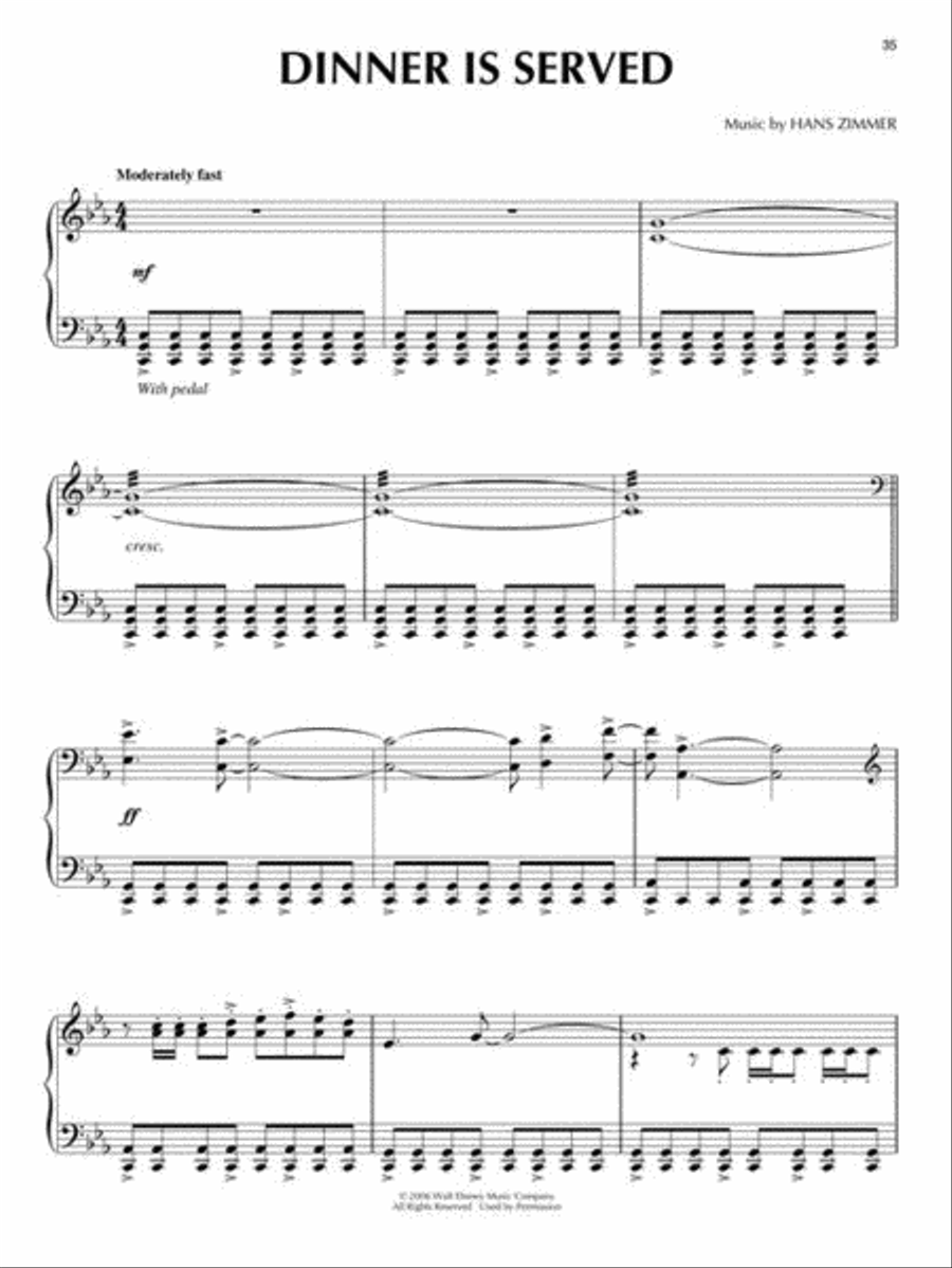 Pirates of the Caribbean – Dead Man's Chest Piano Solo scores gallery preview page 9